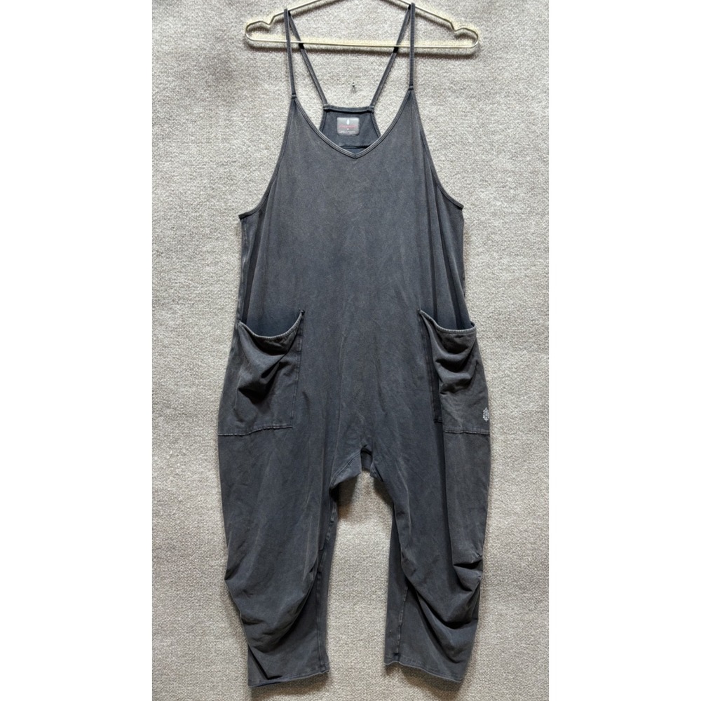 Free People Movement FP Hot Shot Body Romper Medium Charcoal Gray Hippie Comfy